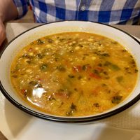 African soup with chickpeas & rice at Landare in San Sebastian