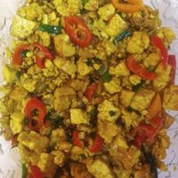 Tofu at Vege Kingdom Cafe in Newark