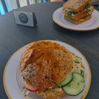 Sandwich with vegan egg substitute at STOR - Bracka in Warsaw