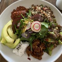 This was really good.  The pumpkin listed on the menu is made with honey so I opted to switch it out for the capsicum.  The staff knows what to do to make it vegan!  at Watercress in Kuta