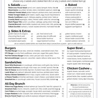 Menu at Watercress in Kuta