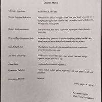 Menu May 2023 at Souji-in in Koya