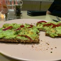 Yum yum yum... avocado toast at Brambles in Dubai