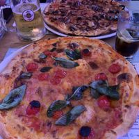 Pizza with vegan cheese 😍 at Hafenliebe in Neuss