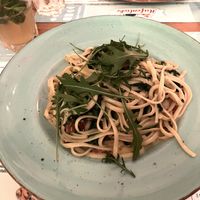 Vegan version of Pasta Spinaci with linguine   at Hafenliebe in Neuss