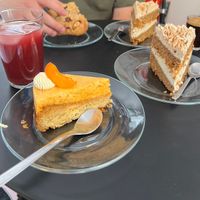 Seasonal apricot cake, carrot cakes,  cookie and homemade ice-tea!  at Putsch in Montreuil
