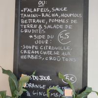 Menu of the dy at Putsch in Montreuil