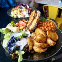 Sunday brunch plate at Putsch in Montreuil