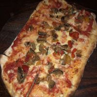 Vegan pizza at Basil & Grape in Croydon