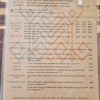 Menu at Elela in Valladolid