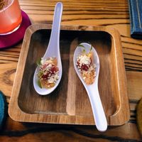 Opener: frozen watermelon gazpacho at Southern Belle in Atlanta