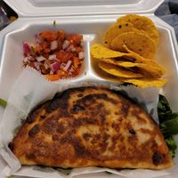 Black Bean, Corn, Tomato, Onion, Daiya Cheese with Chips n Salsa at Vegan Town in Johnson City