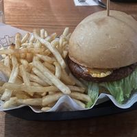 the vegan cheeseburgerr  at Three Crowns in North Melbourne