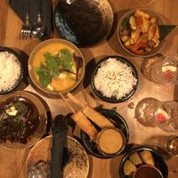 Variety of the „tapas"  at TA Vegan House in Hamburg