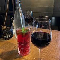 Wine and lemonade  at TA Vegan House in Hamburg