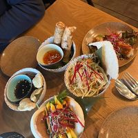 Tapas, Papaya salad etc  at TA Vegan House in Hamburg