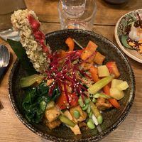 Noodle bowl  at TA Vegan House in Hamburg