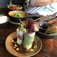 Rice paper rolls at TA Vegan House in Hamburg