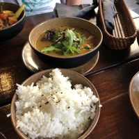 Red curry at TA Vegan House in Hamburg