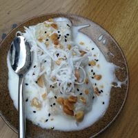 banana thing at TA Vegan House in Hamburg