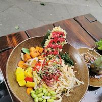 Udon bowl at TA Vegan House in Hamburg