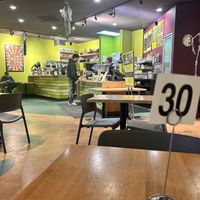 Order from the menu and pay, then find a table, and wait!   at Laughing Planet Cafe - Gabriel Park in Portland