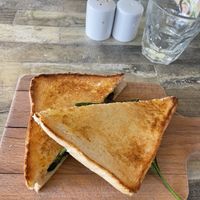 Mushroom toastie  at Garuma in Airlie Beach