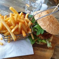 vegan burger (on their menu) at Garuma in Airlie Beach