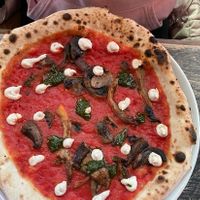 Boomers Yo! Pizza with mushrooms  at Daddy Greens Pizzabar - Iso Roobertinkatu in Helsinki