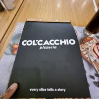 Menu. at Col'Cacchio Pizzeria in Cape Town