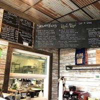 Smoothie and coffee/tea beverage menu. at Strive Foods in Sandy Springs