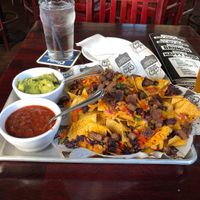 Vegan nachos, impossible burger added!   at Victoria's Tavern in Regina