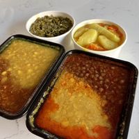 To go (2) half orders with one side eachh  at Ambo in Bellingham