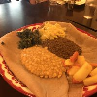 Vegan plate at Ambo in Bellingham