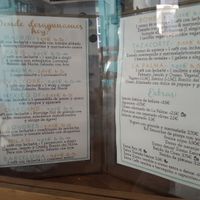 The menu. As they said the menu is changing often (and therefore only in Spanish) at La Ferretería  in La Palma