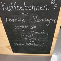 Fair and direct traded coffee at Palais Café in Dresden
