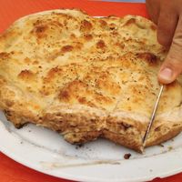Pan de pizza, ajo, romero y aceite de oliva at Il Forno A Legna in Ronda