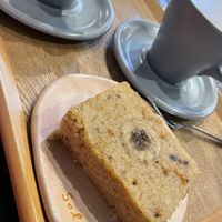 Banana bread and oat latte   at SOL in Hakuba