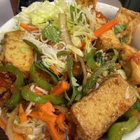Tofu vermicelli bowl so big and so yummy  at Yummy Banh Mi in Everett