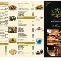 Menu at Gold Indian Restaurant in Berwick
