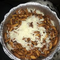 Cheese curly fries at Spak Brothers in Pittsburgh