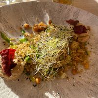 bulgur salad with hummus (tabbouleh)  at Der Wolf in Lech