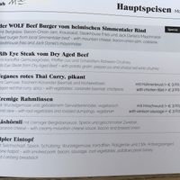 Mains - not easily spotted/marked (3rd item down) at Der Wolf in Lech