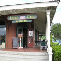 Located in the Lumberyard, Old Downtown Encinitas, South Coast Highway 101 opposite 'G' Street at Lotus Cafe and Juice Bar in Encinitas
