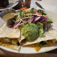 Stuffed veggie quesadilla at Lotus Cafe and Juice Bar in Encinitas