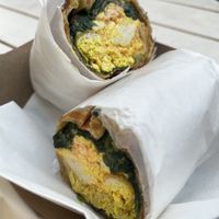 Tofu scramble wrap. Look, a vegetable!  at It's a Trap in Dublin
