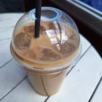 Iced latte at It's a Trap in Dublin