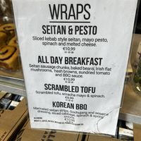 Wrap menu   at It's a Trap in Dublin