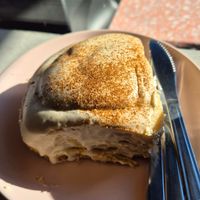 Cinnamon roll with cream cheese at It's a Trap in Dublin