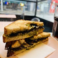 Mushroom + pesto toastie   at It's a Trap in Dublin